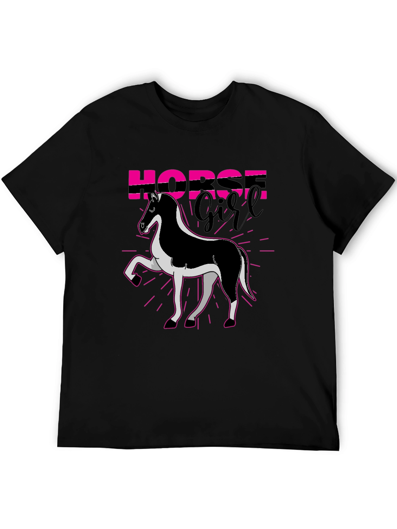Horse Girl Graphic Tee - Black