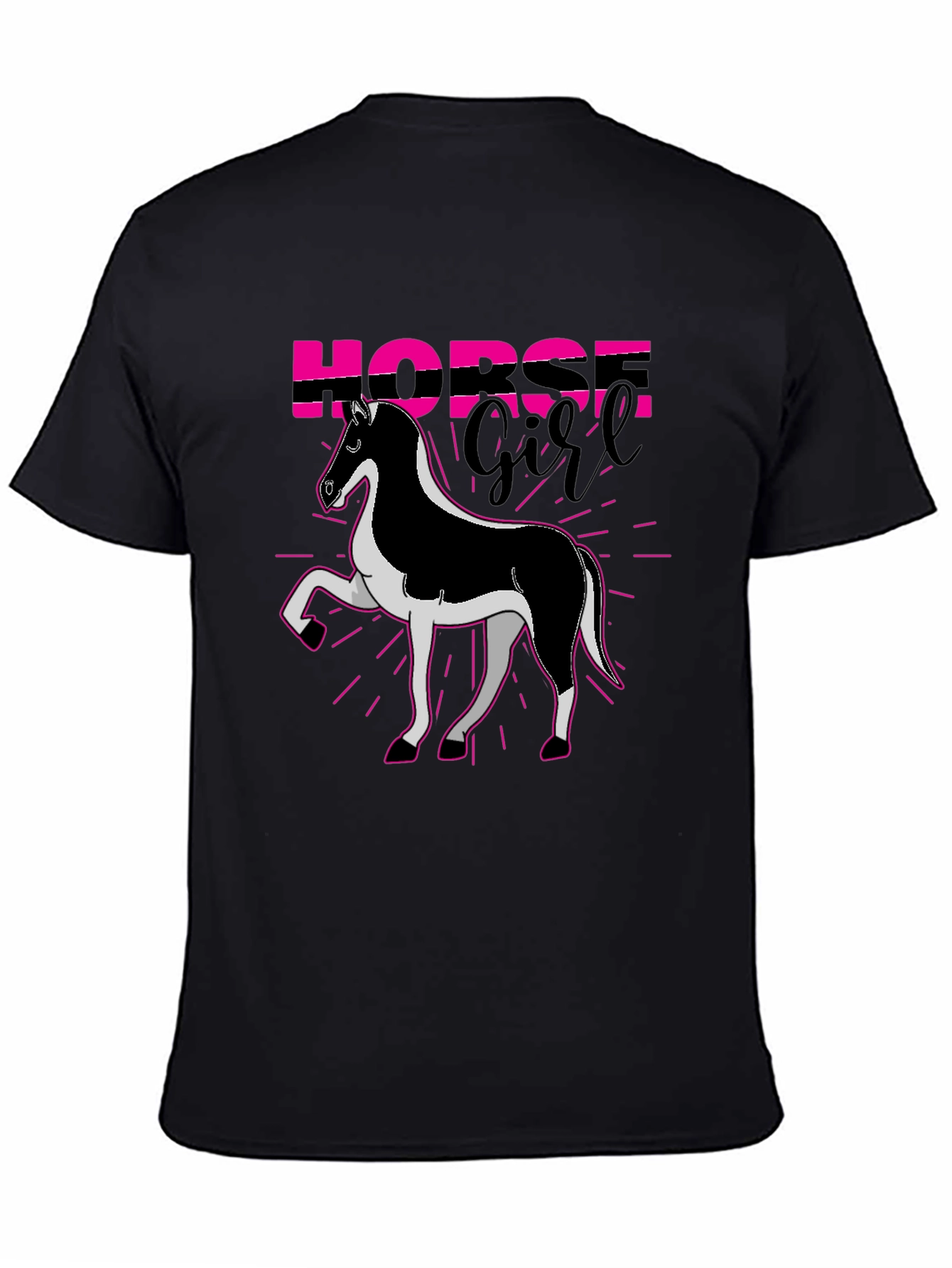 Horse Girl Graphic Tee - Black