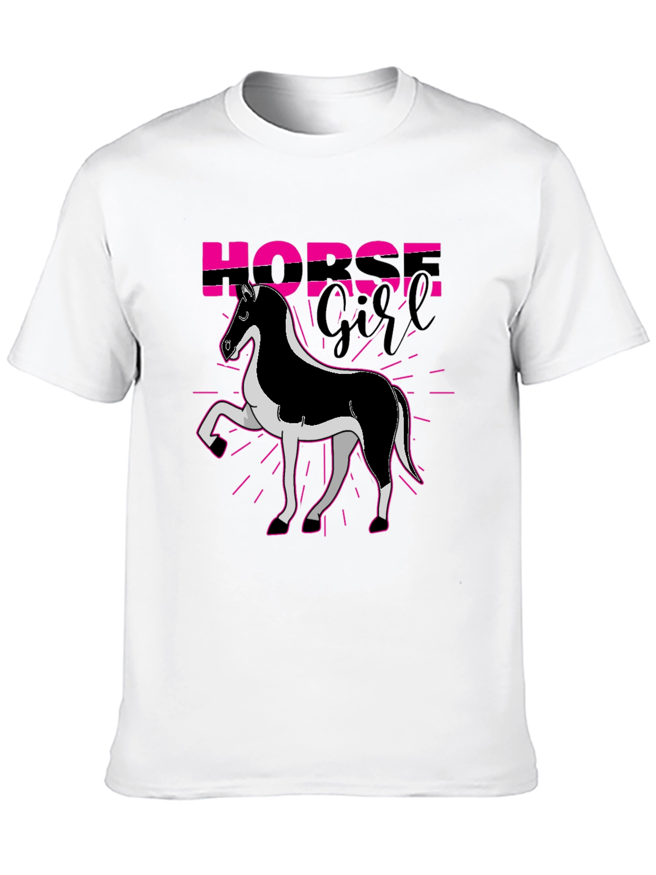 Horse Girl Graphic Tee - Black