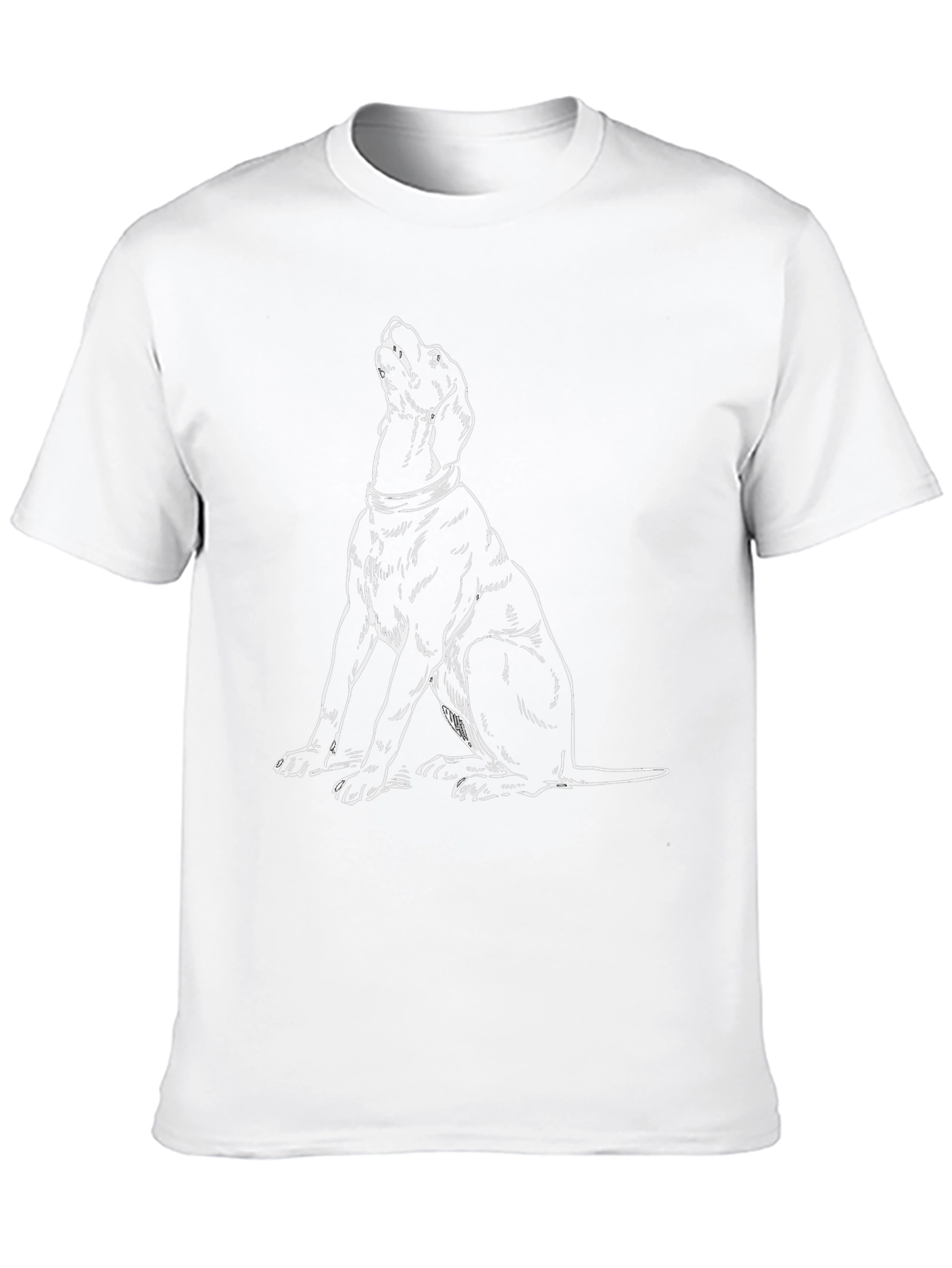 Dog Graphic T-Shirt - Black Cotton Tee