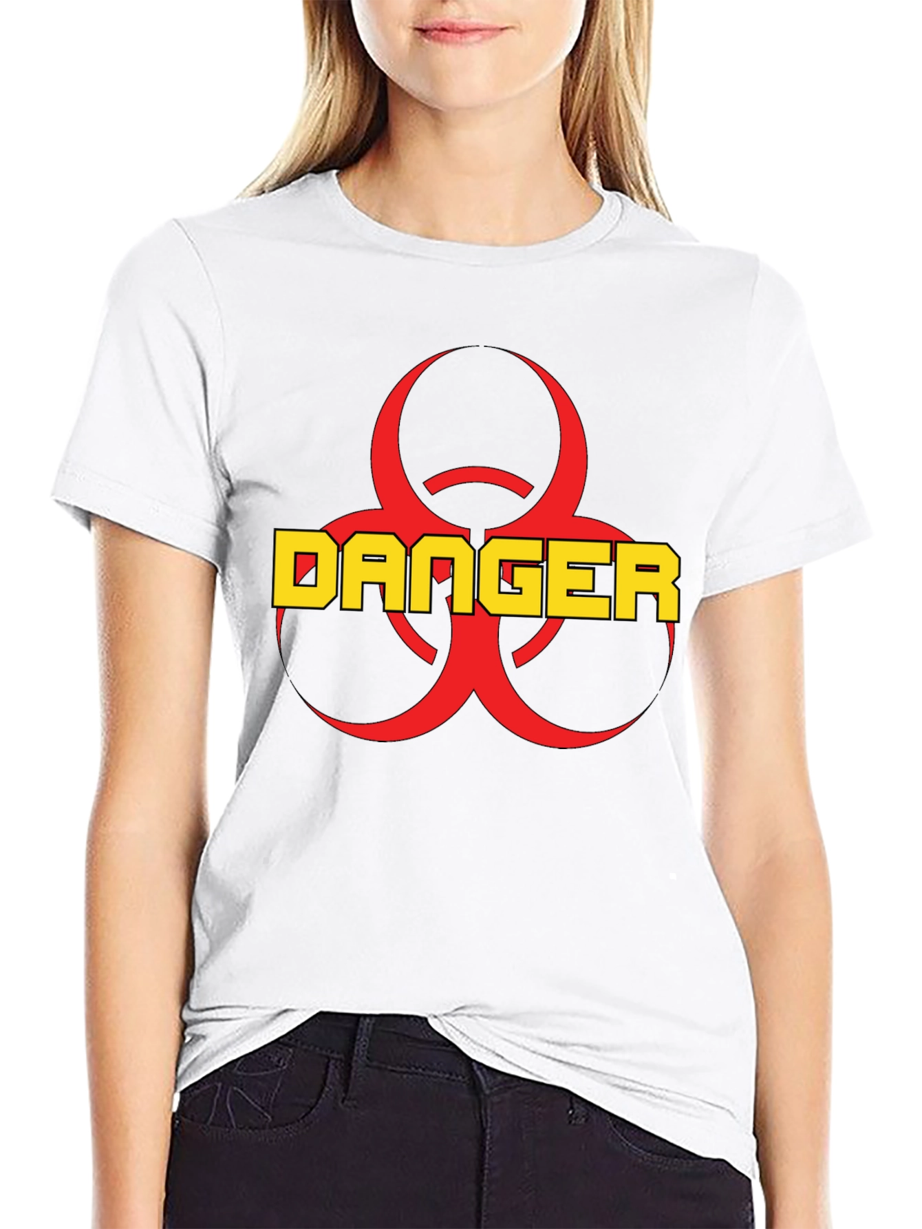 Danger Biohazard Symbol Graphic T-Shirt