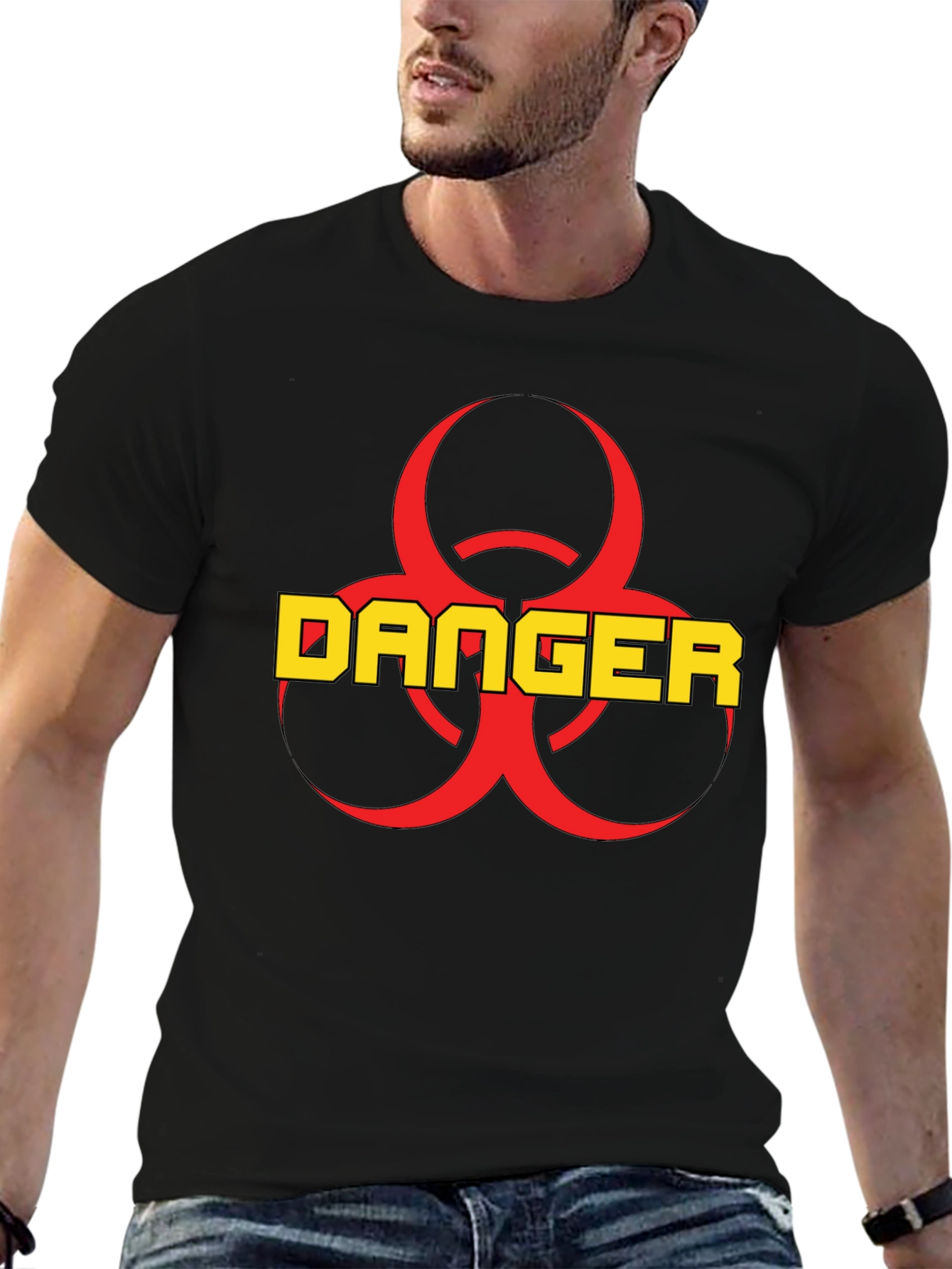 Danger Biohazard Symbol Graphic T-Shirt