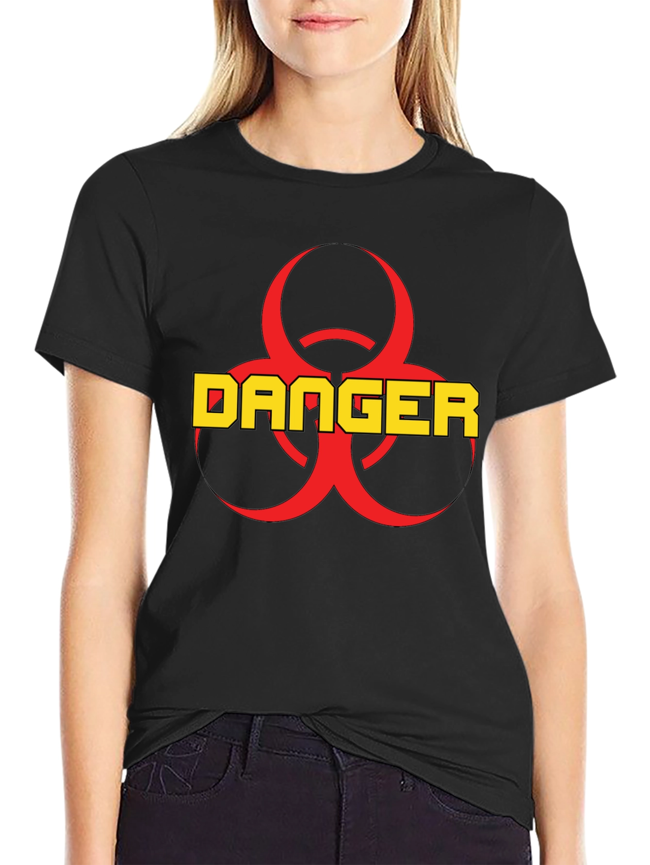 Danger Biohazard Symbol Graphic T-Shirt