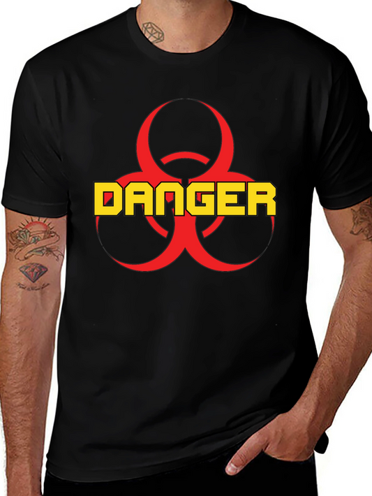 Danger Biohazard Symbol Graphic T-Shirt