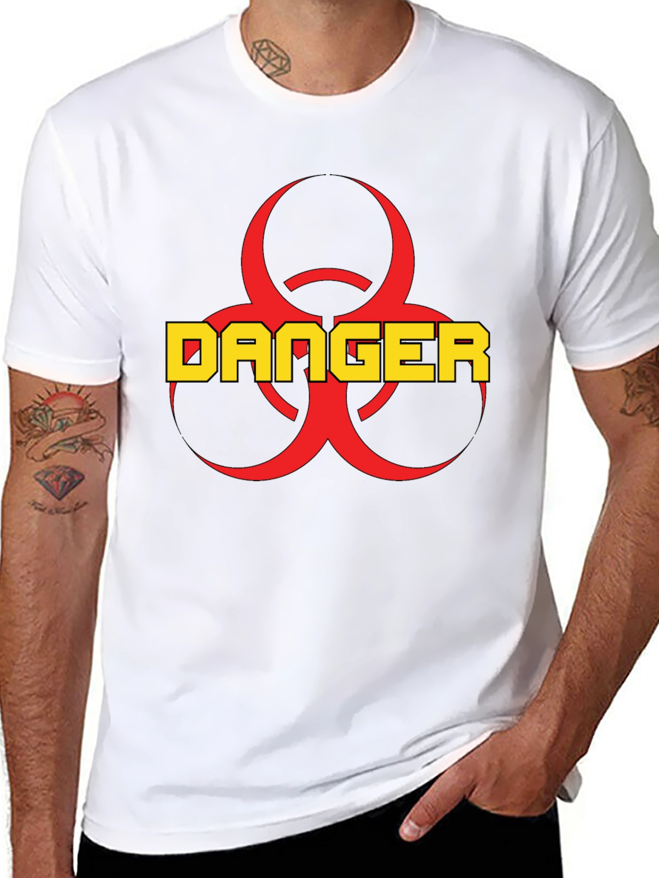 Danger Biohazard Symbol Graphic T-Shirt