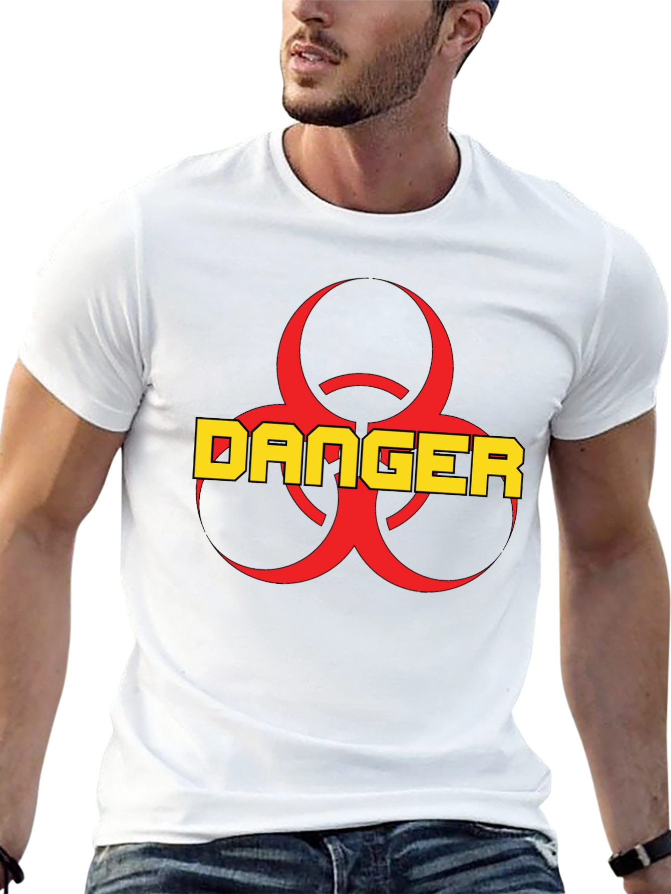 Danger Biohazard Symbol Graphic T-Shirt