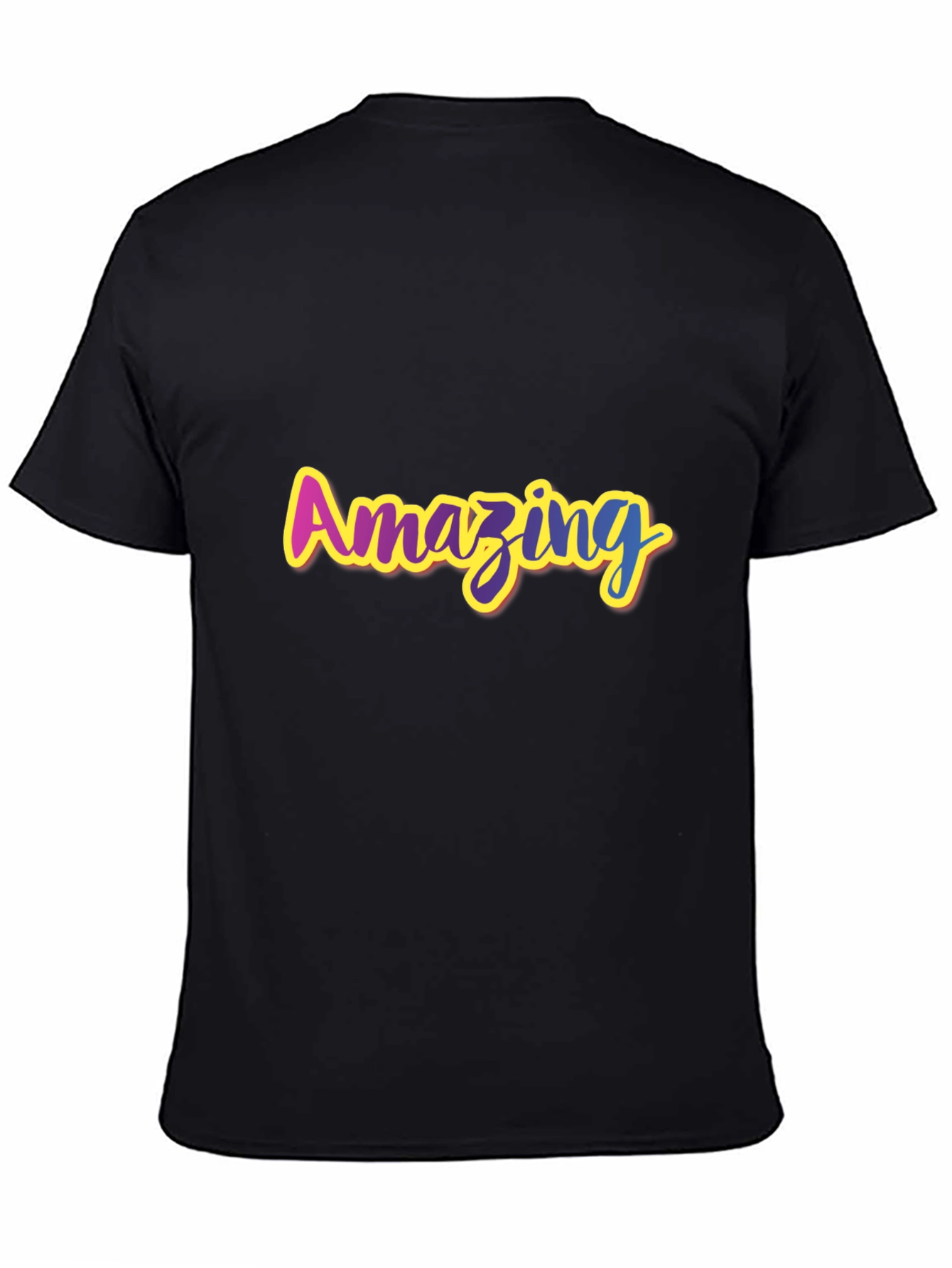 Amazing Graphic Print Black T-Shirt