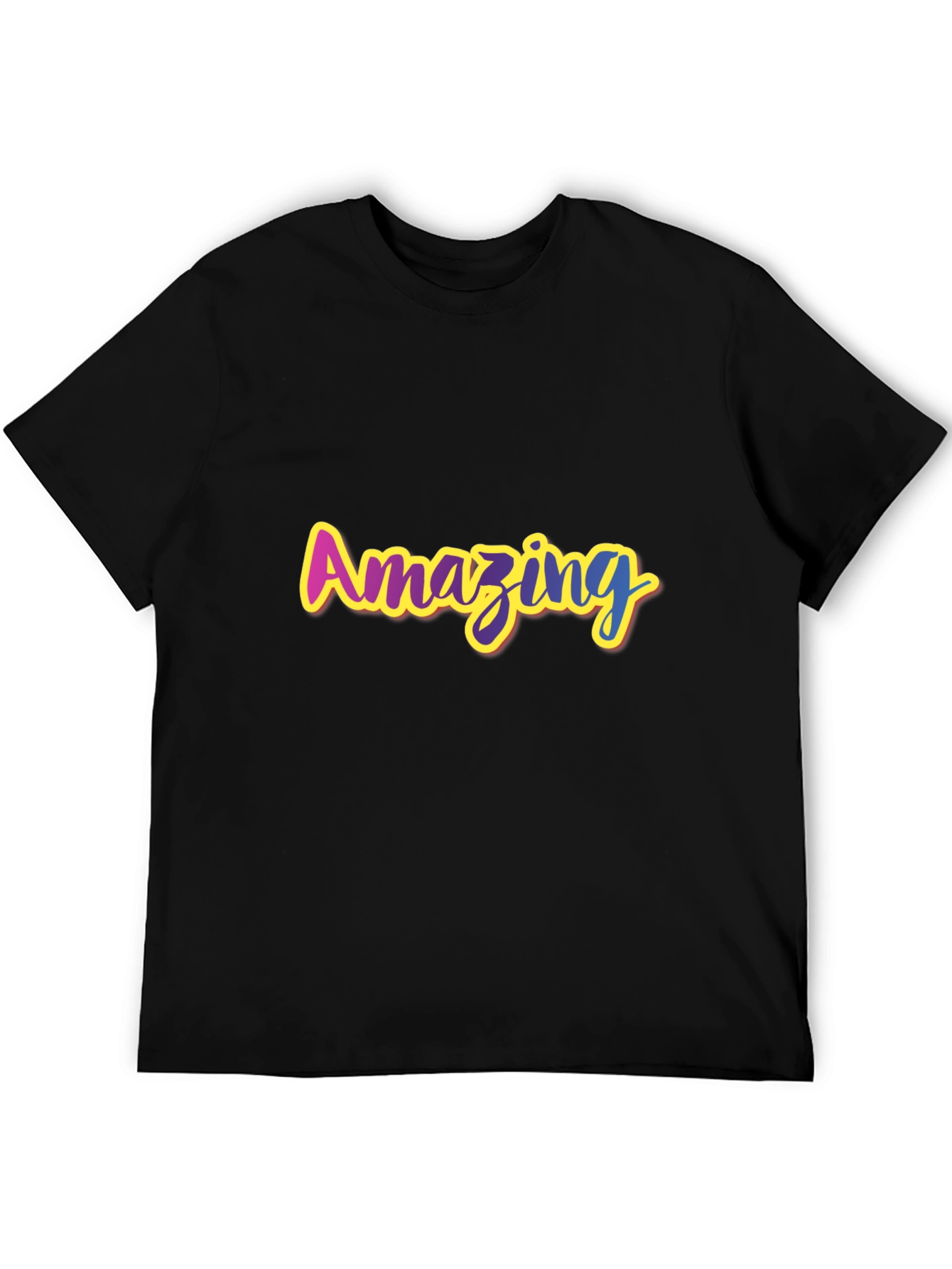Amazing Graphic Print Black T-Shirt