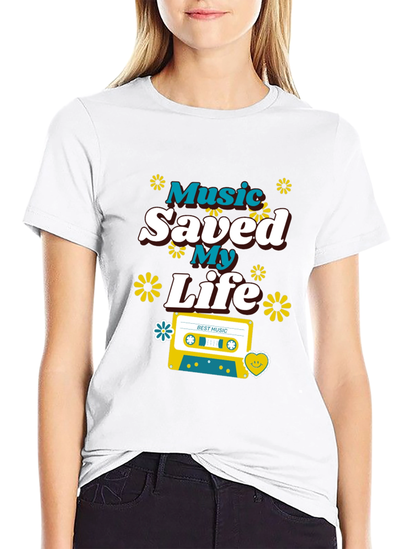 Music Saved My Life Retro Graphic Tee
