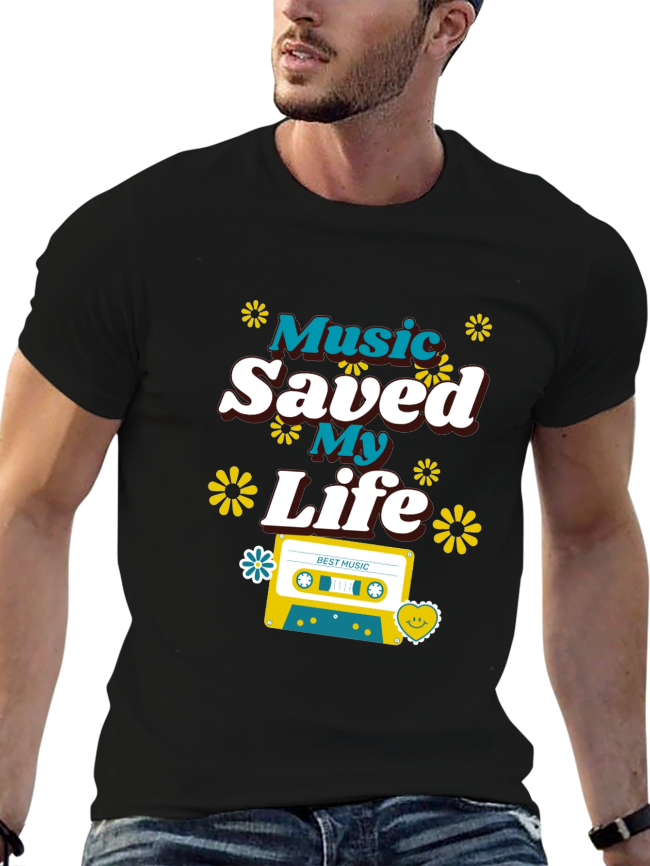 Music Saved My Life Retro Graphic Tee