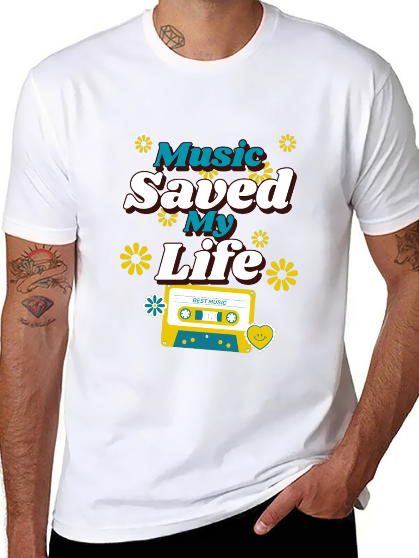 Music Saved My Life Retro Graphic Tee