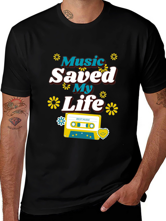 Music Saved My Life Retro Graphic Tee