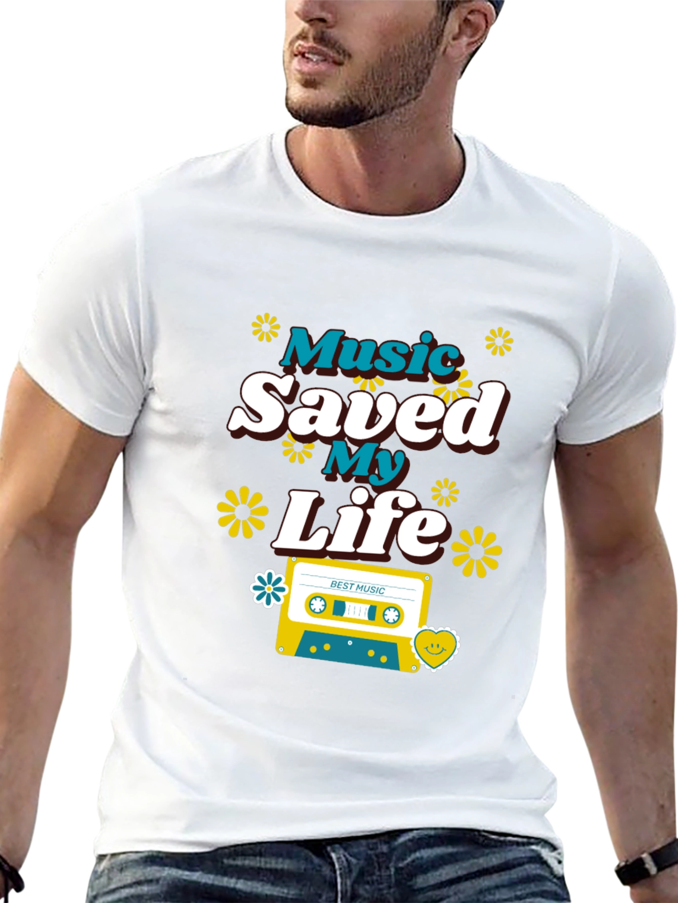 Music Saved My Life Retro Graphic Tee
