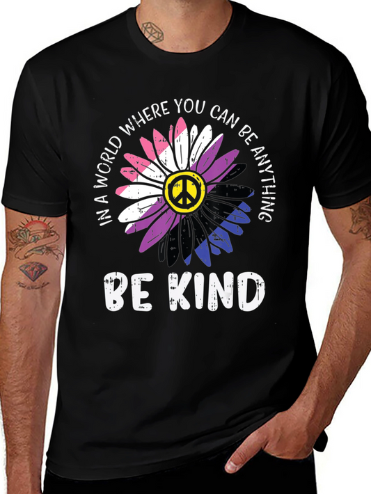 Be Kind Flower T-Shirt - Unisex Pride Tee