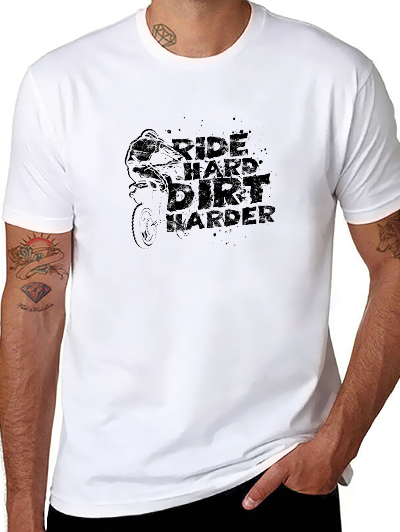 Ride Hard Dirt Harder Black T-Shirt