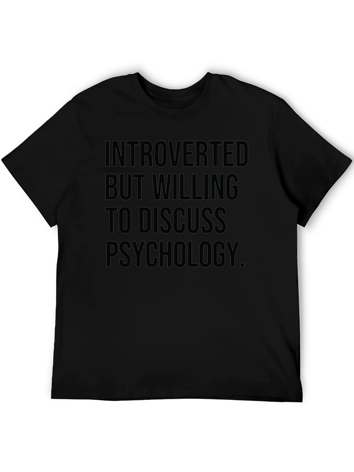 Introverted Psychology T-Shirt - Black