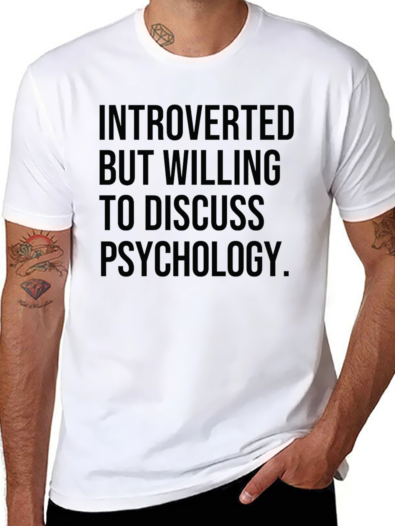 Introverted Psychology T-Shirt - Black