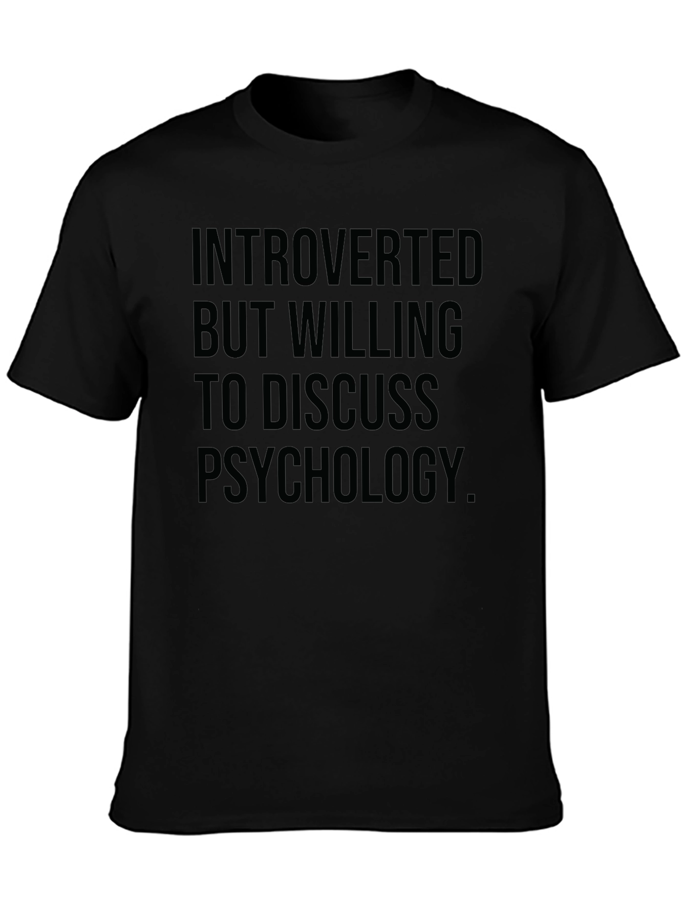 Introverted Psychology T-Shirt - Black