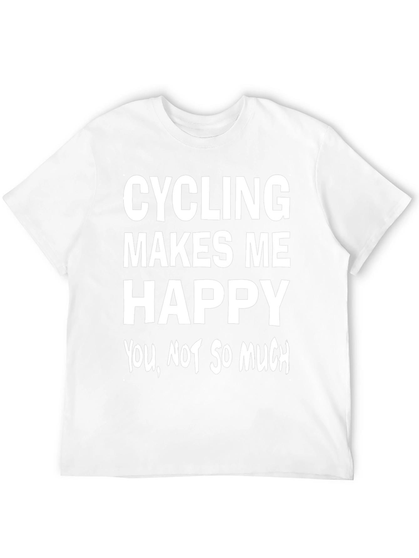 Cycling Makes Me Happy Mens Graphic T-Shirt