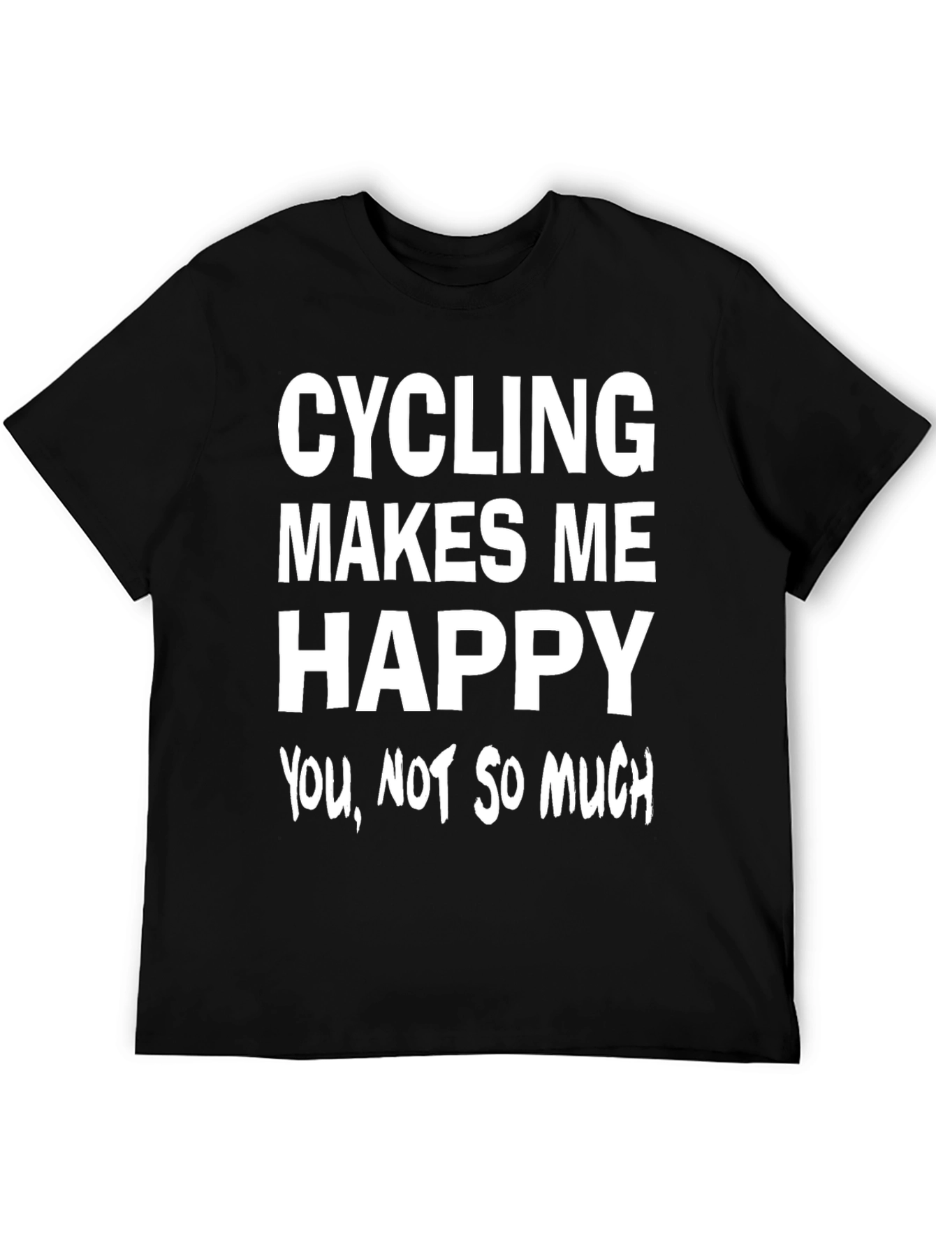Cycling Makes Me Happy Mens Graphic T-Shirt