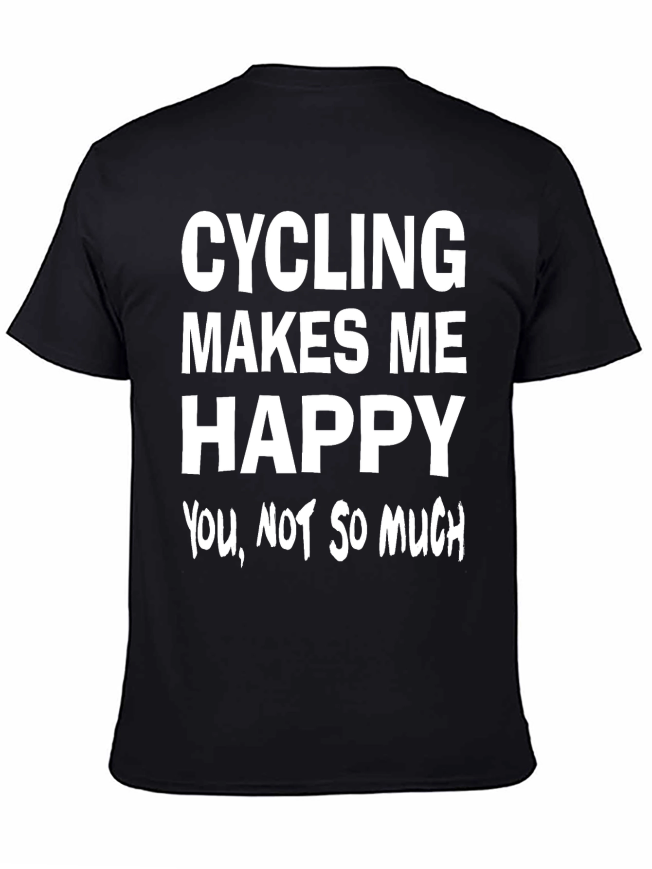 Cycling Makes Me Happy Mens Graphic T-Shirt