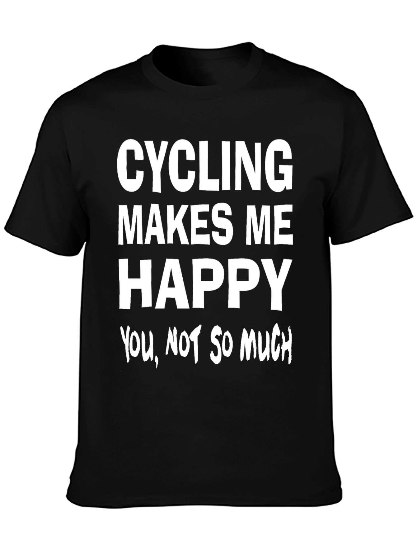 Cycling Makes Me Happy Mens Graphic T-Shirt