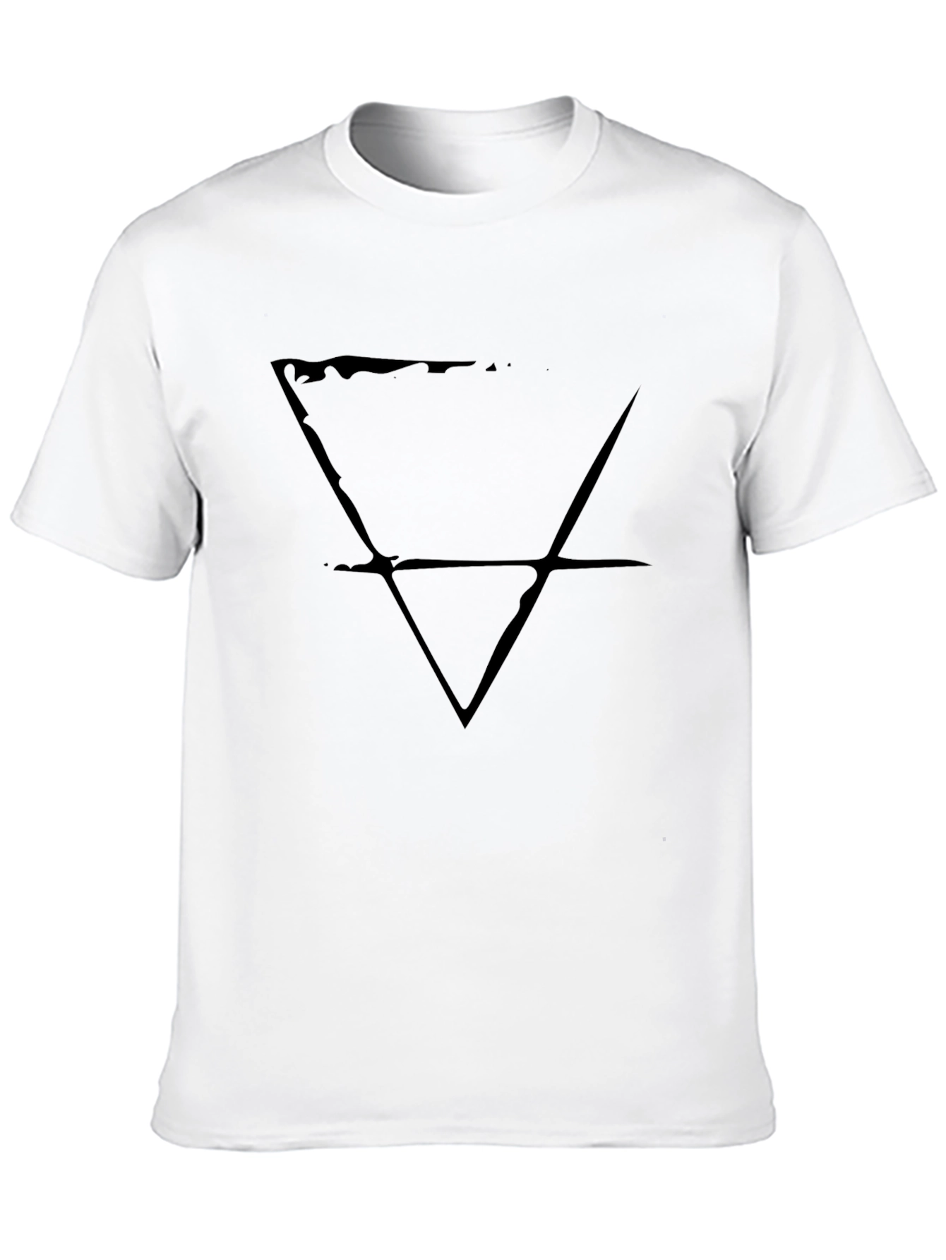 Mens Black T-Shirt with Alchemical Symbol Graphic