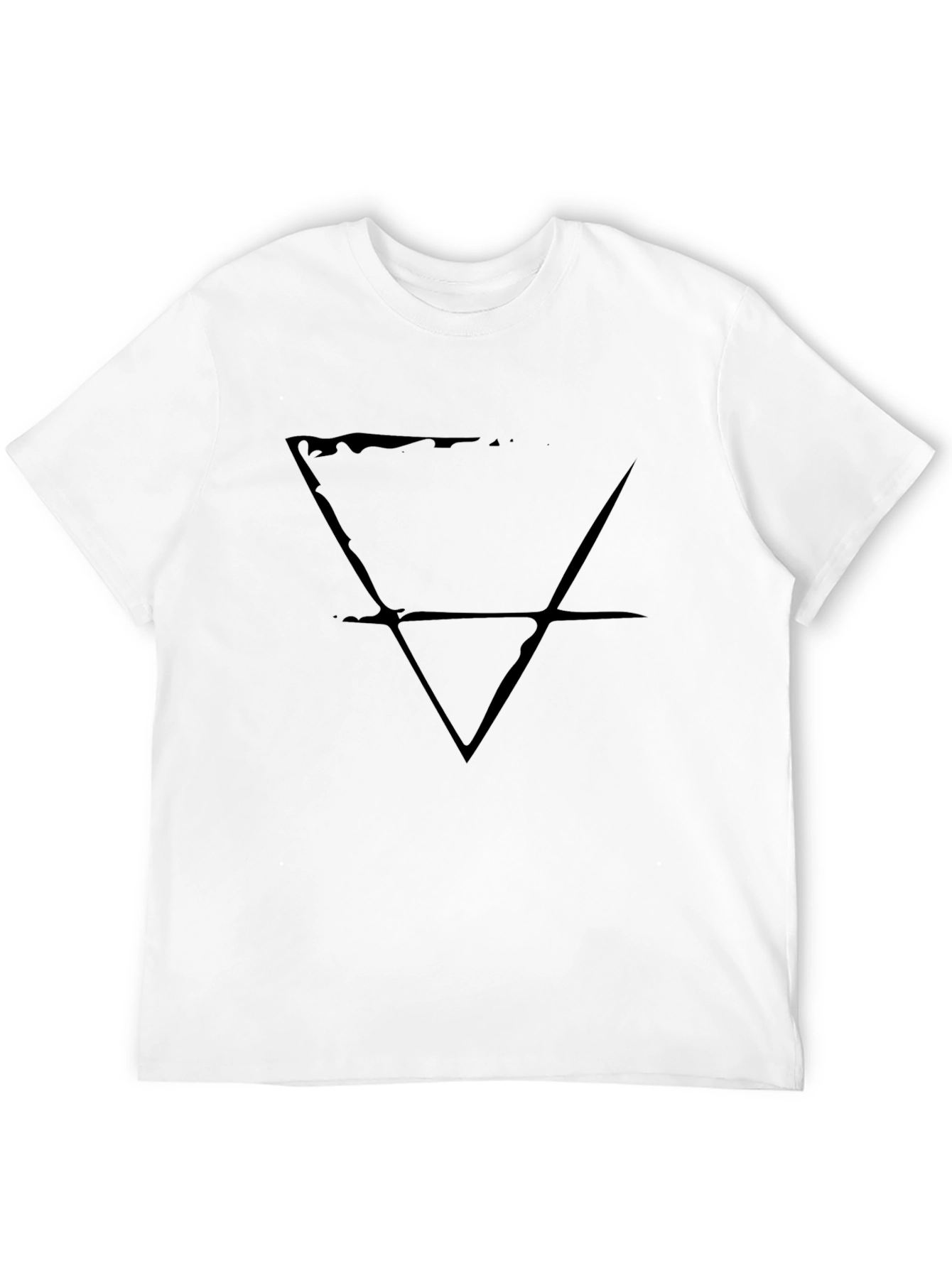 Mens Black T-Shirt with Alchemical Symbol Graphic