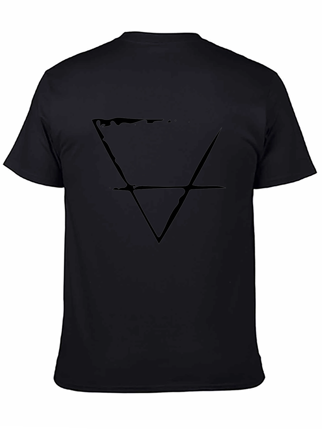 Mens Black T-Shirt with Alchemical Symbol Graphic