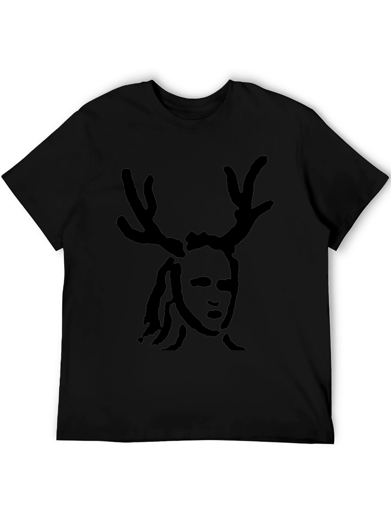 Antlered Figure Black T-Shirt