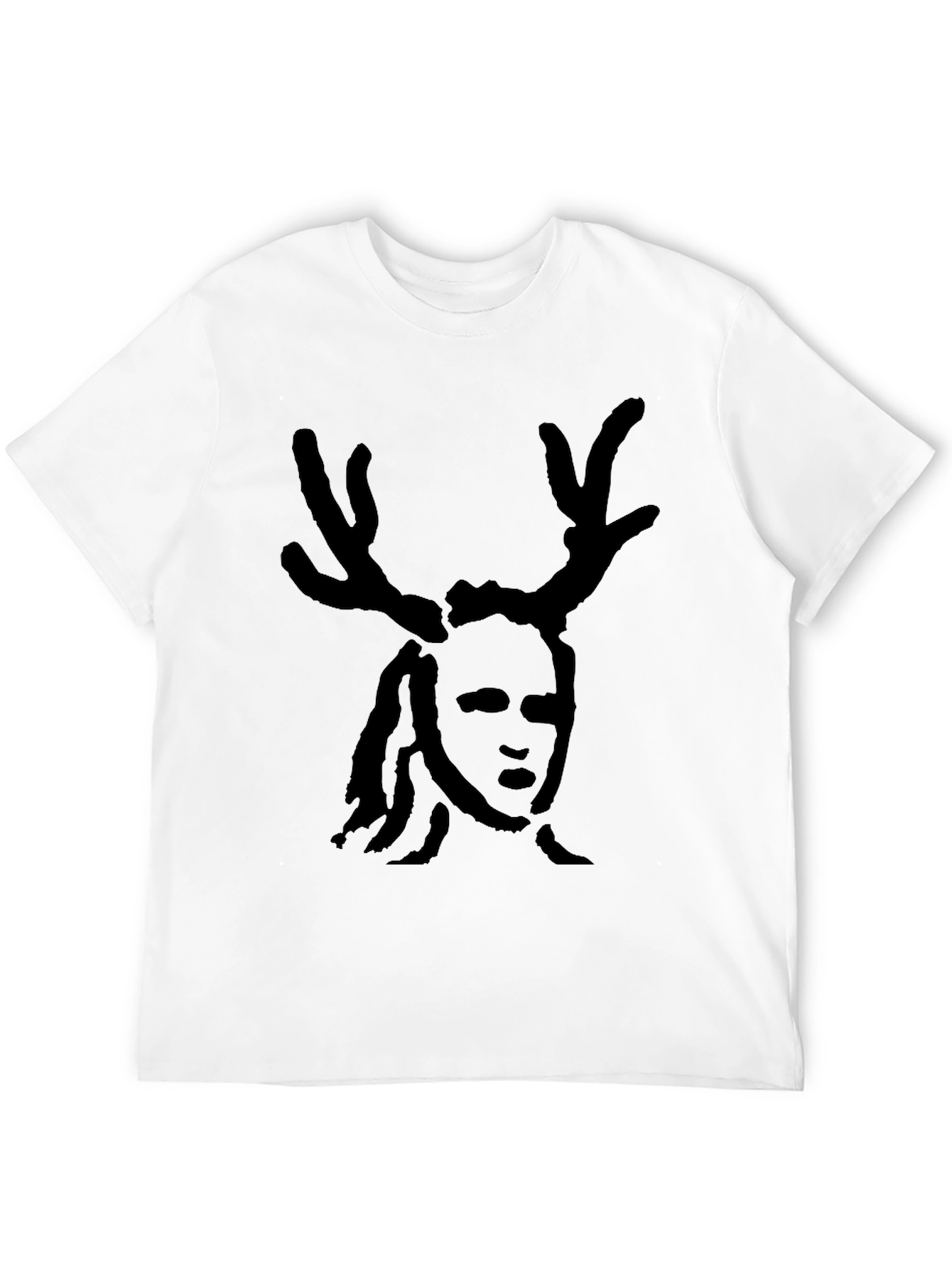 Antlered Figure Black T-Shirt
