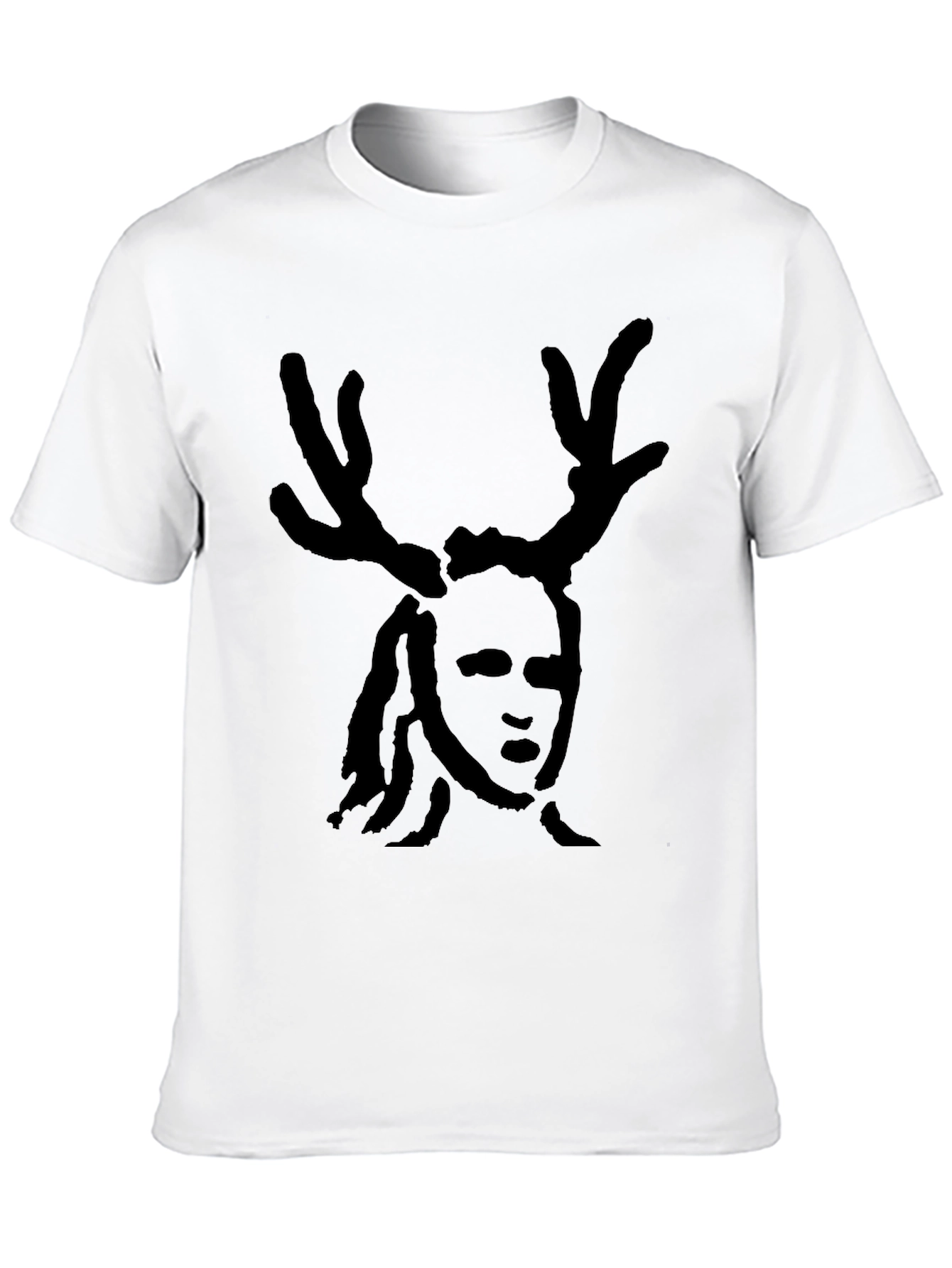 Antlered Figure Black T-Shirt