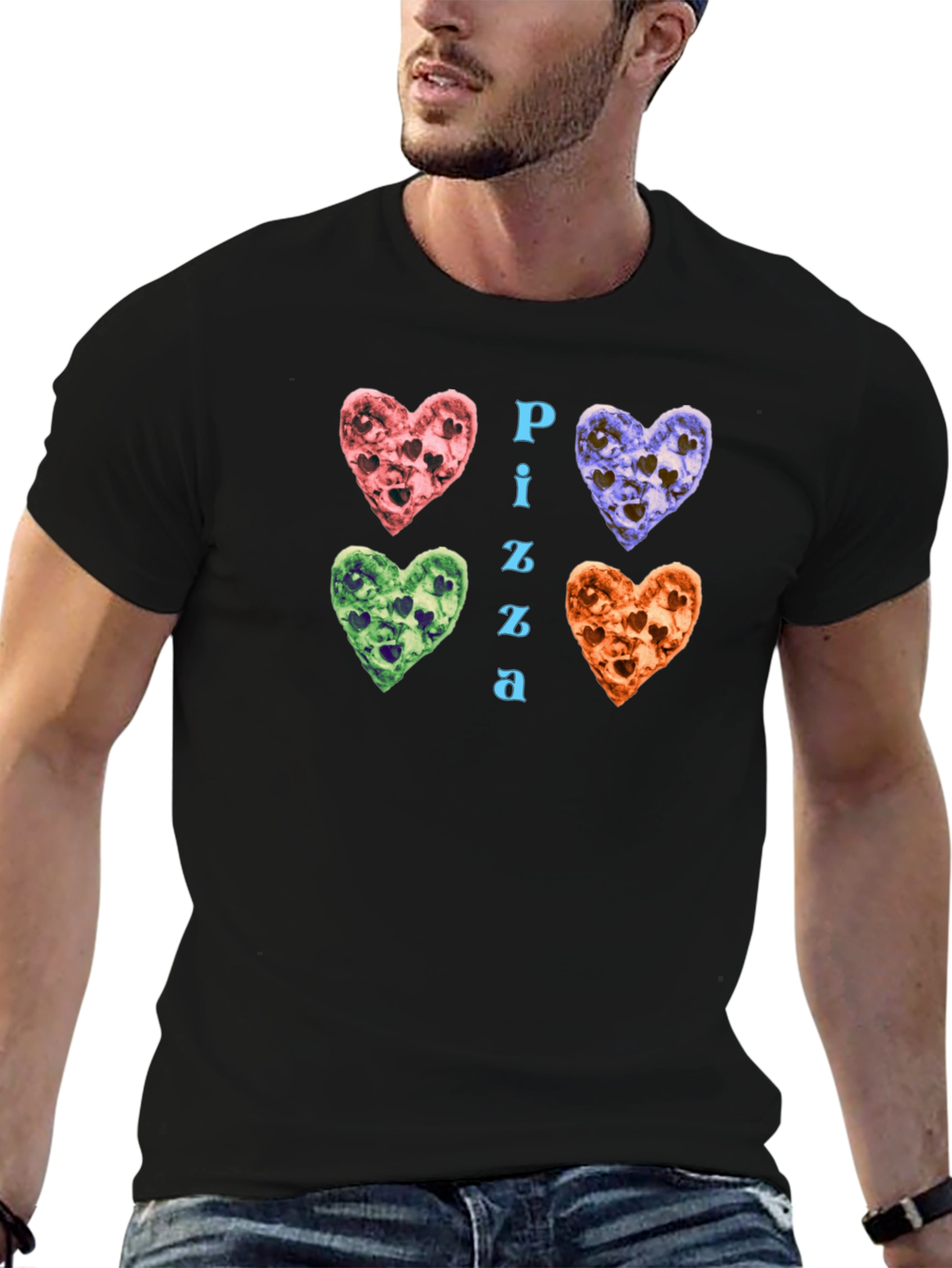 Pizza Heart Graphic T-Shirt