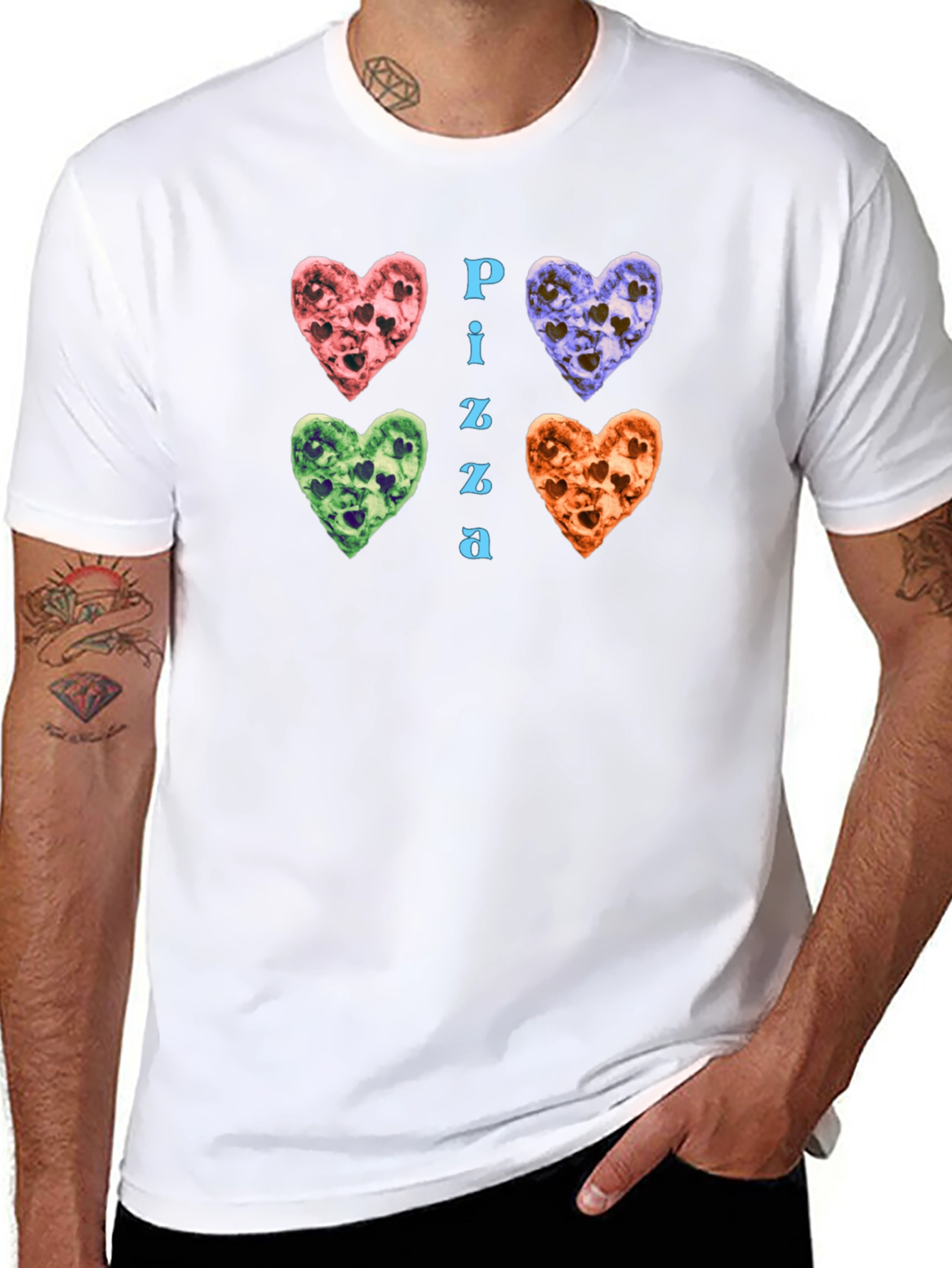 Pizza Heart Graphic T-Shirt