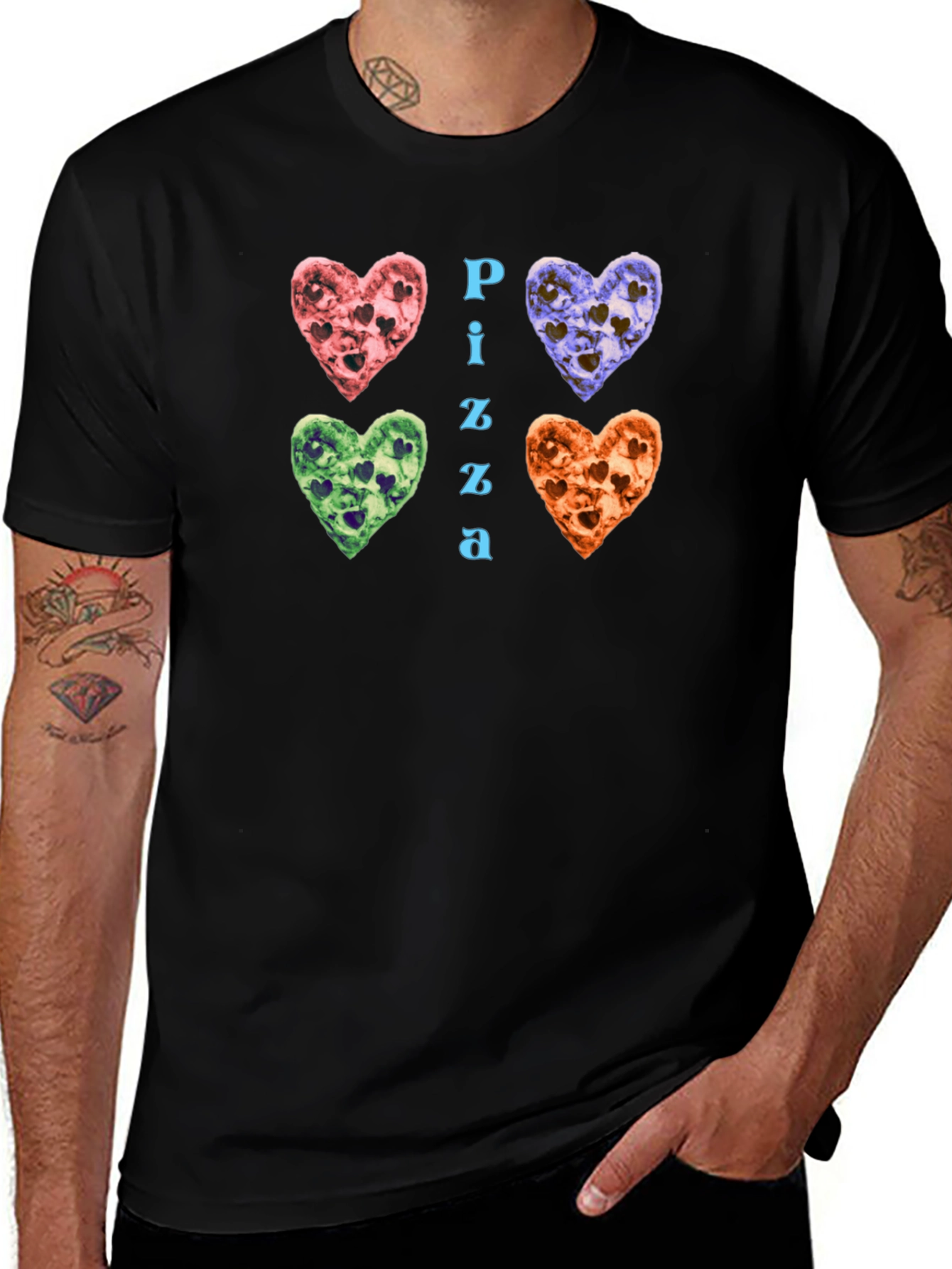 Pizza Heart Graphic T-Shirt