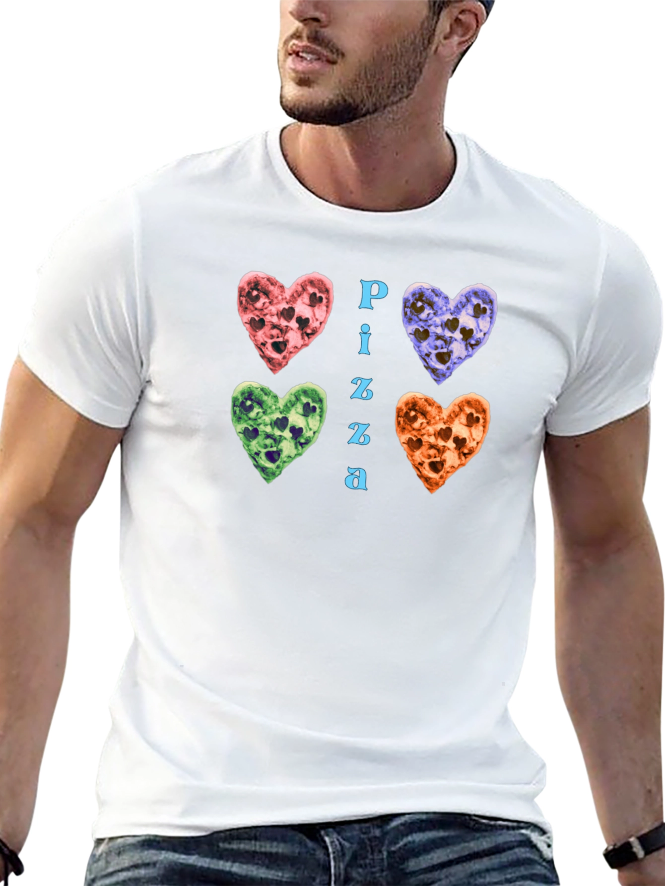 Pizza Heart Graphic T-Shirt