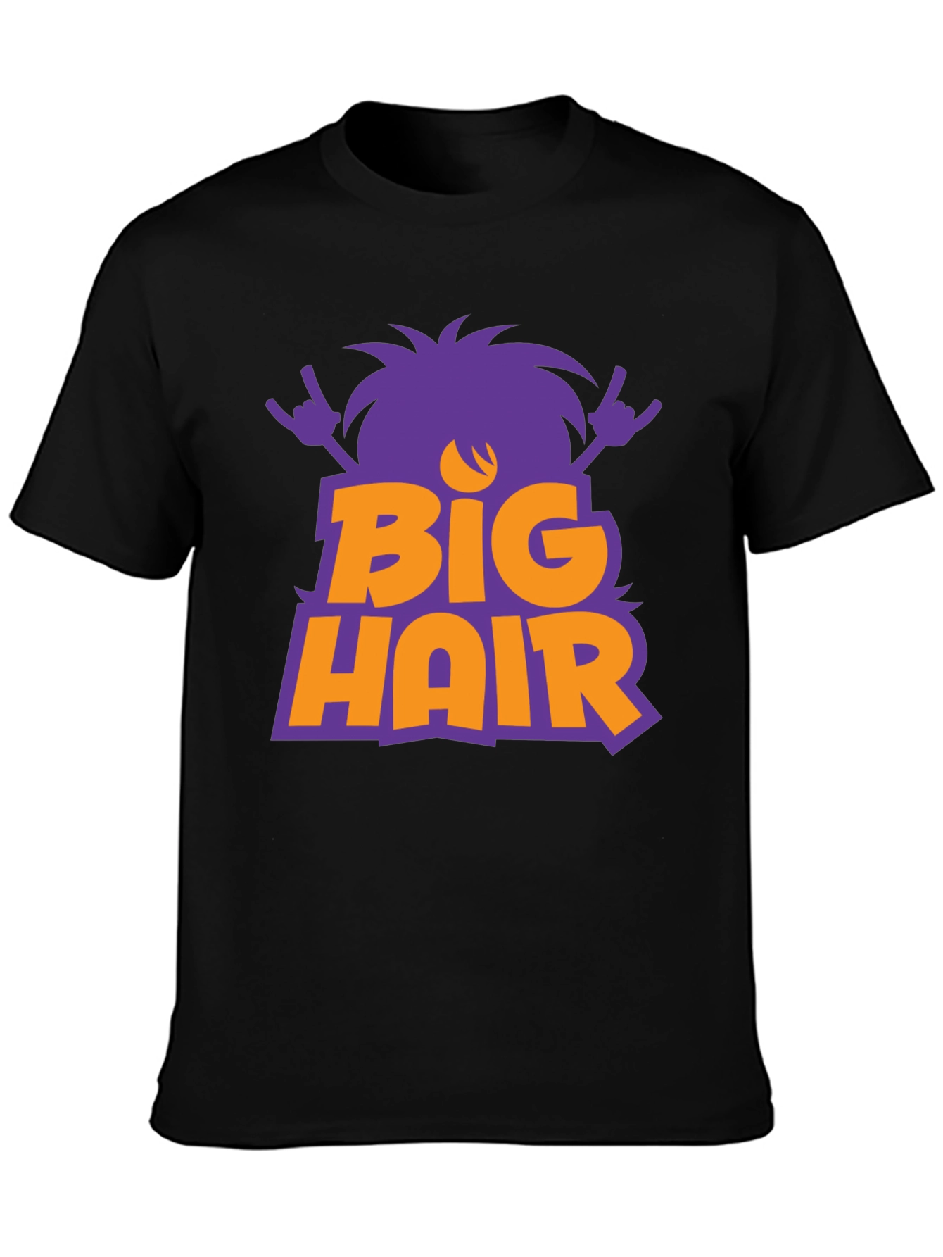 Big Hair Black Graphic Tee