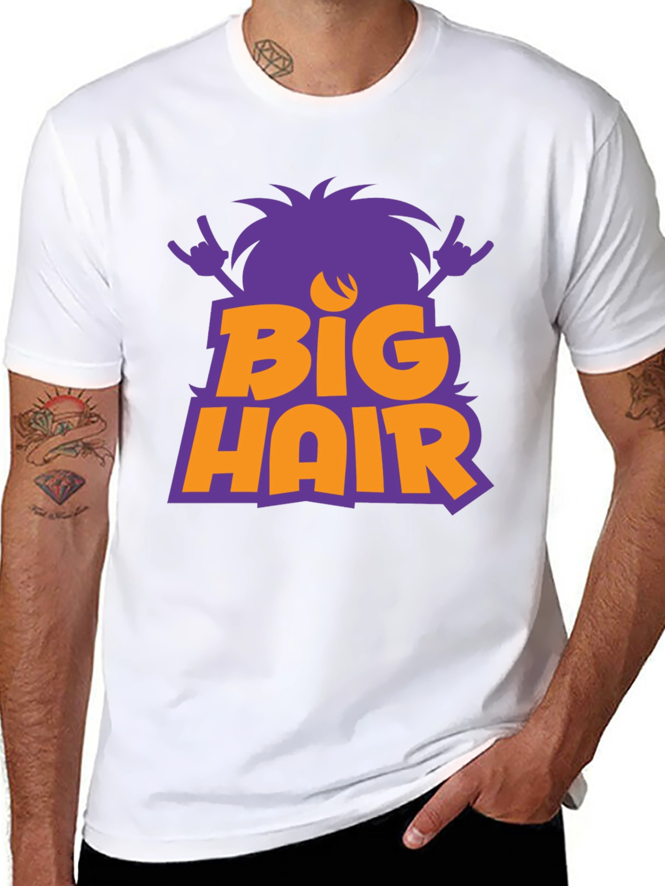 Big Hair Black Graphic Tee