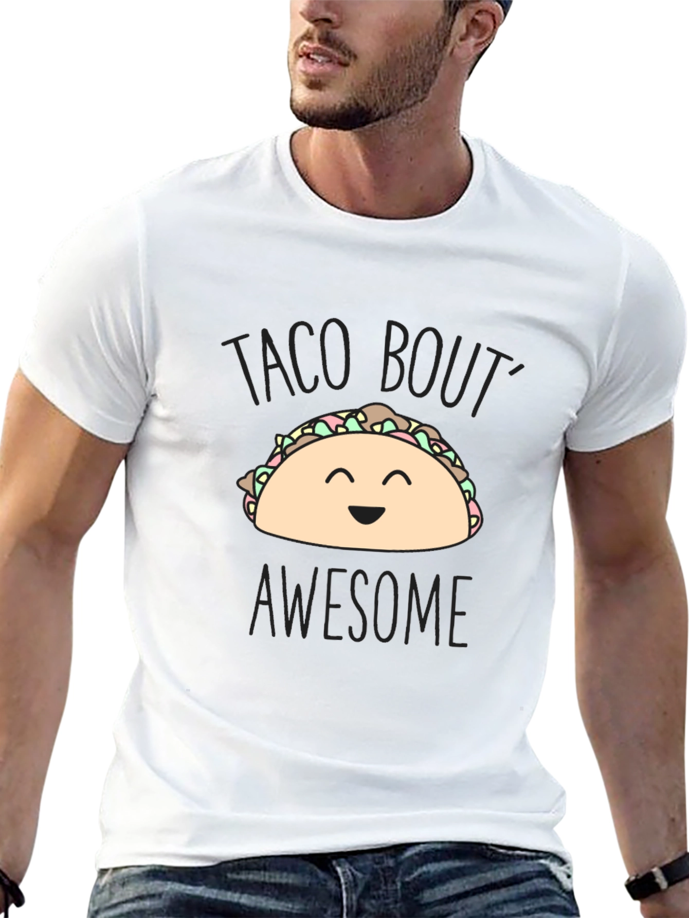 Taco Bout Awesome Black Graphic Tee