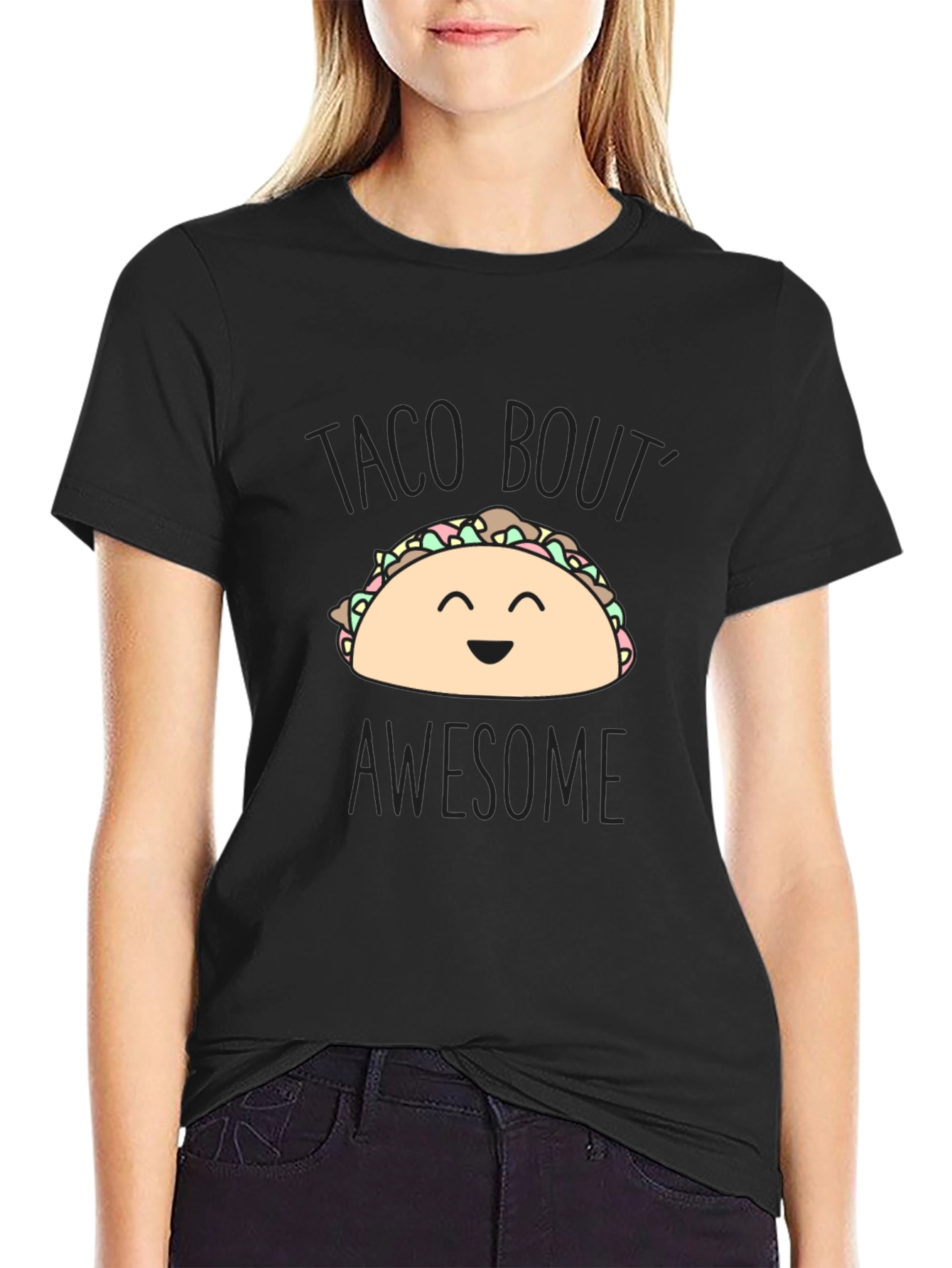 Taco Bout Awesome Black Graphic Tee