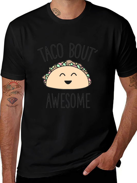 Taco Bout Awesome Black Graphic Tee