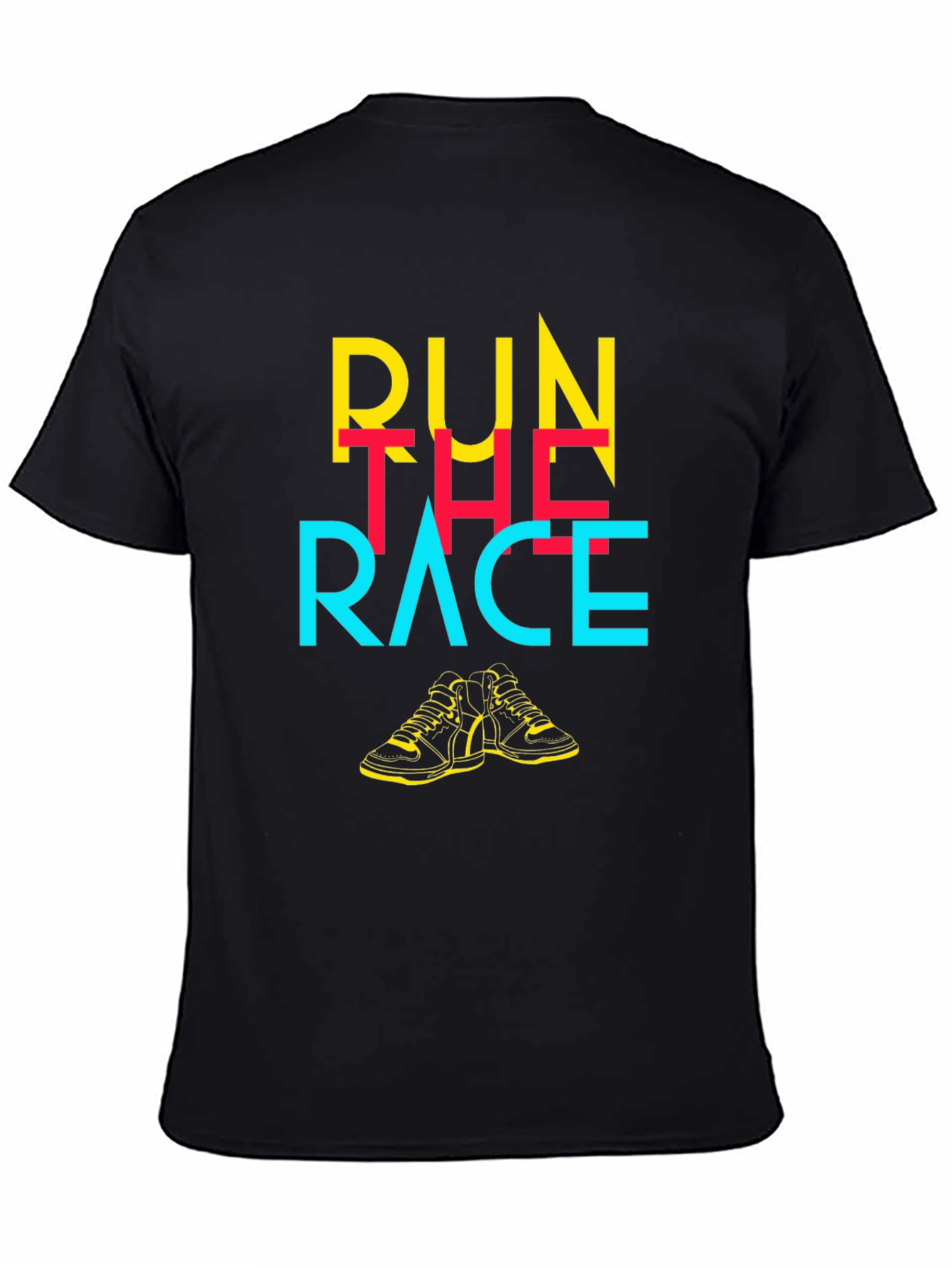 Run The Race Graphic Tee - Black