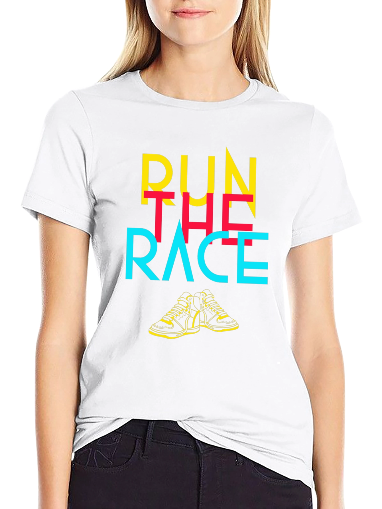 Run The Race Graphic Tee - Black