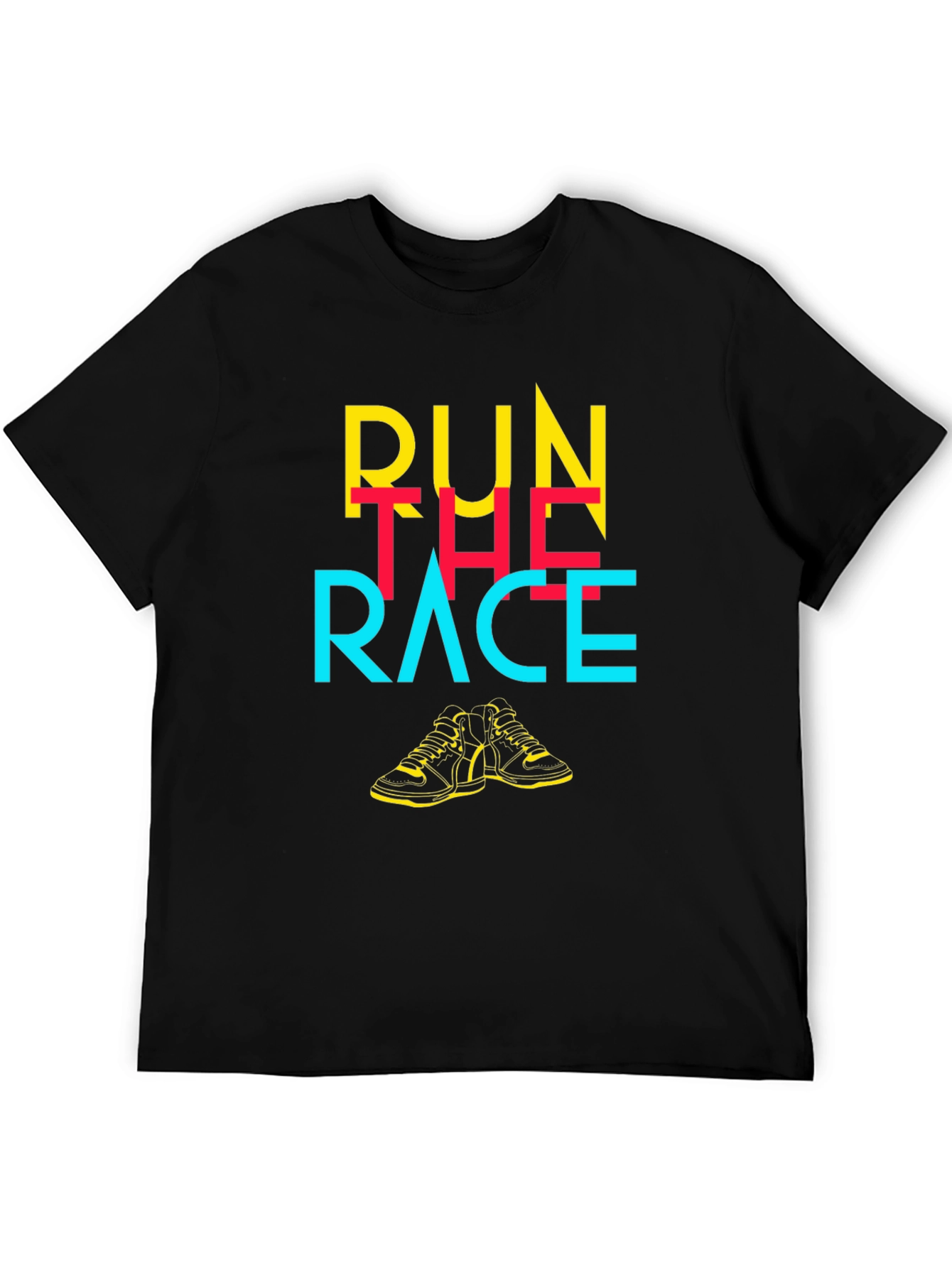 Run The Race Graphic Tee - Black