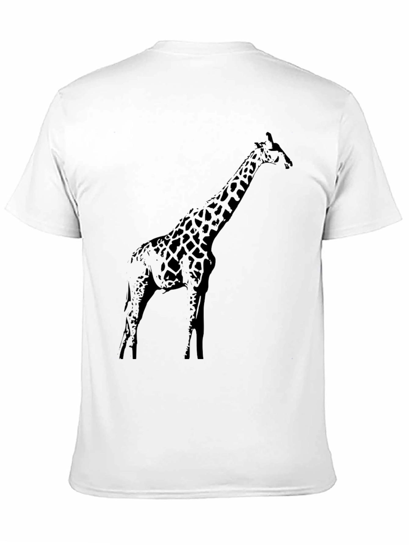 Giraffe Graphic Tee - Black Cotton T-Shirt