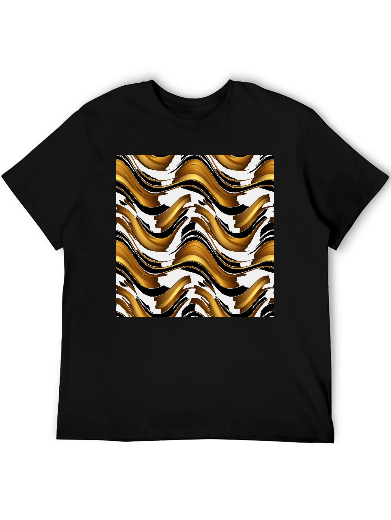 Abstract Wave Pattern T-Shirt