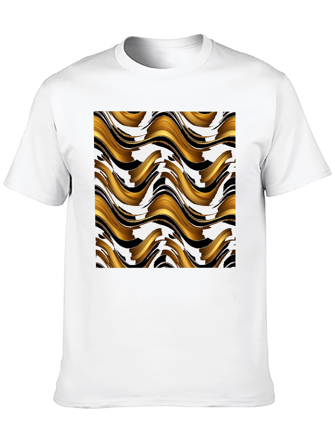 Abstract Wave Pattern T-Shirt