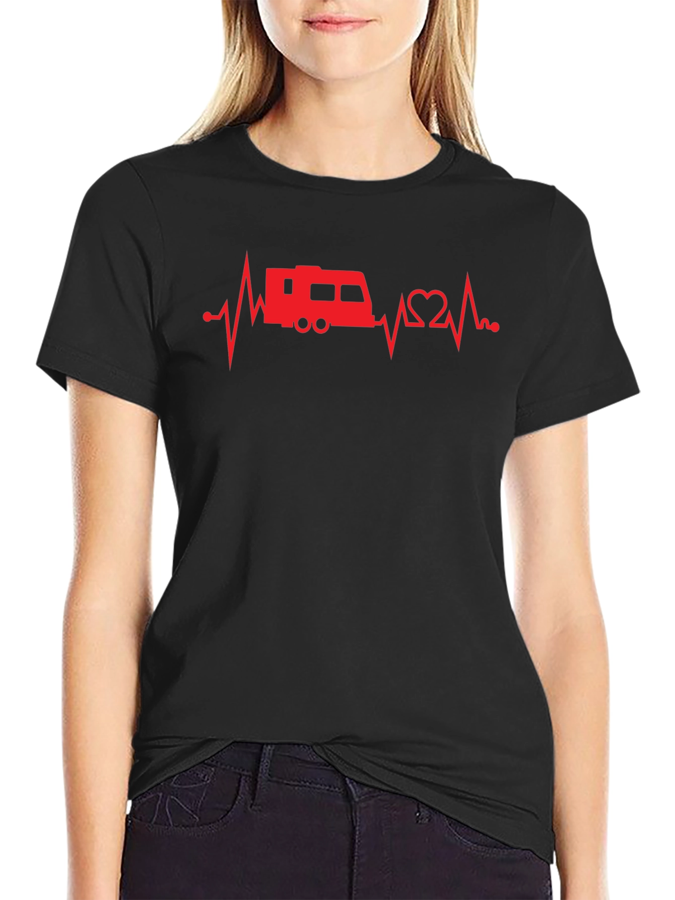 RV Heartbeat T-Shirt - Camping Lover Tee