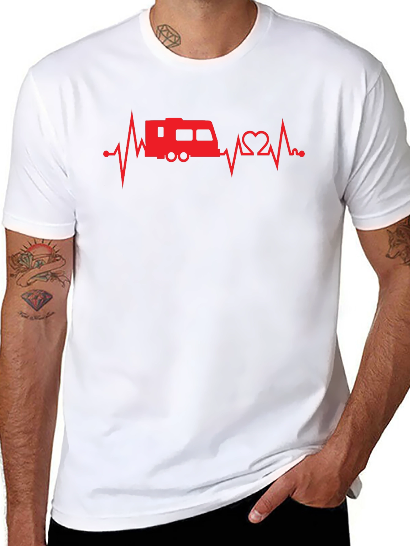 RV Heartbeat T-Shirt - Camping Lover Tee