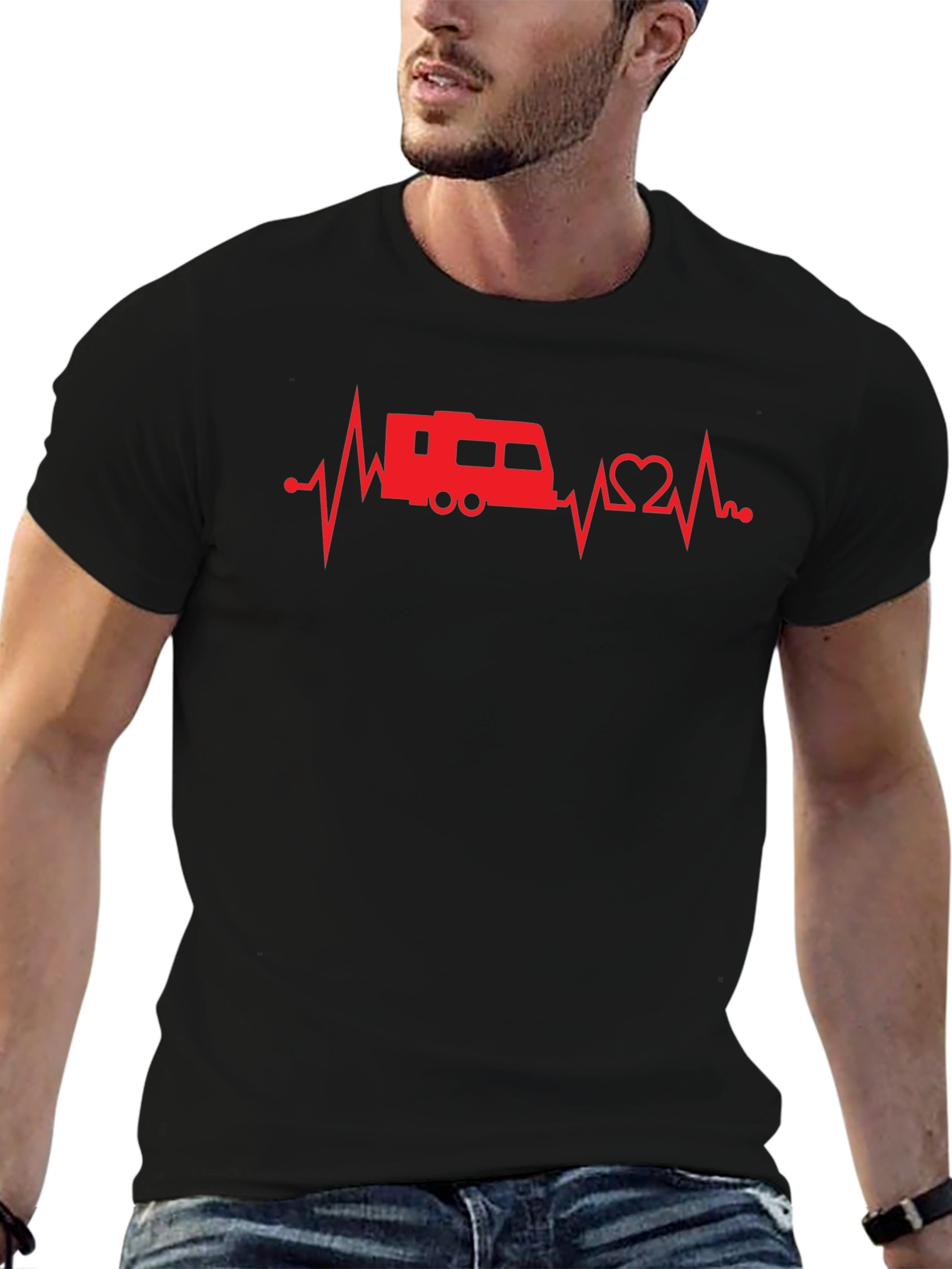RV Heartbeat T-Shirt - Camping Lover Tee